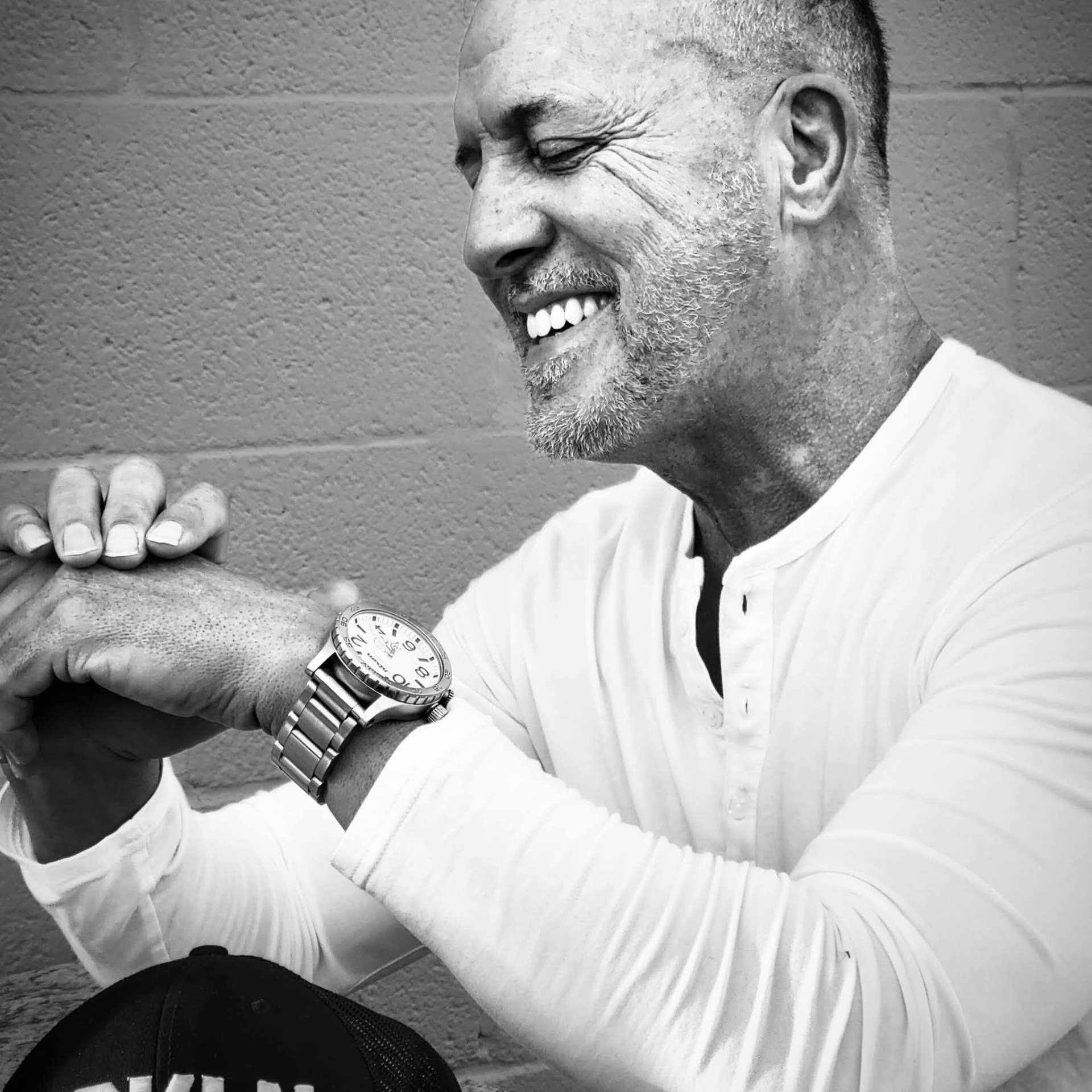 Patrick Lomantini, author of The First Lie I Ever Told — black and white editorial portrait